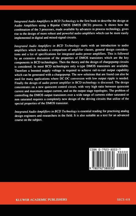 Produktbild: Integrated Audio Amplifiers in BCD Technology