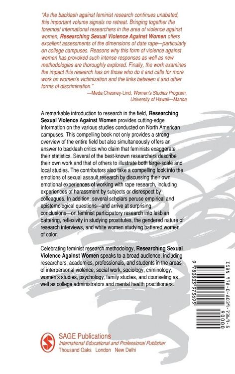 Produktbild: Researching Sexual Violence against Women