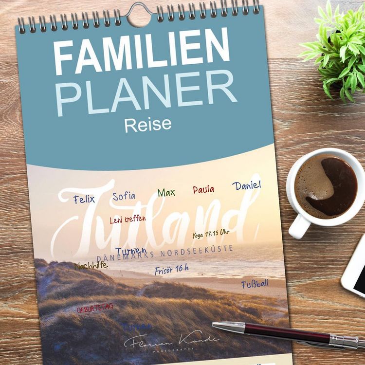 Produktbild: Familienplaner 2026 - Jutland - D&auml;nemarks Nordseek&uuml;ste mit 5 Spalten (Wandkalender, 21 x 45 cm) CALVENDO