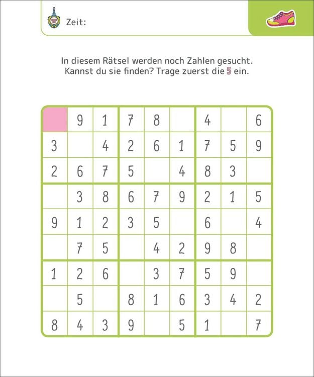 Produktbild: Sudokus f&uuml;r clevere Kids 8+ [gr&uuml;n]