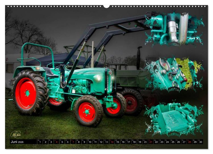 Produktbild: Oldtimer - Traktoren (hochwertiger Premium Wandkalender 2026 DIN A2 quer), Kunstdruck in Hochglanz