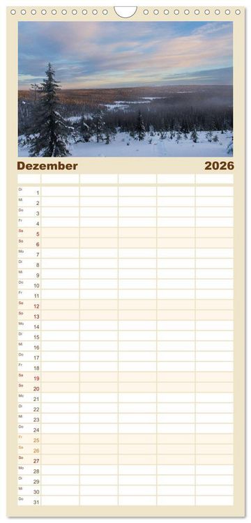 Produktbild: Familienplaner 2026 - Heimat der Samen mit 5 Spalten (Wandkalender, 21 x 45 cm) CALVENDO