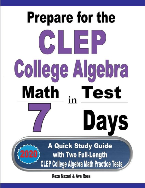 Produktbild: Prepare for the CLEP College Algebra Test in 7 Days