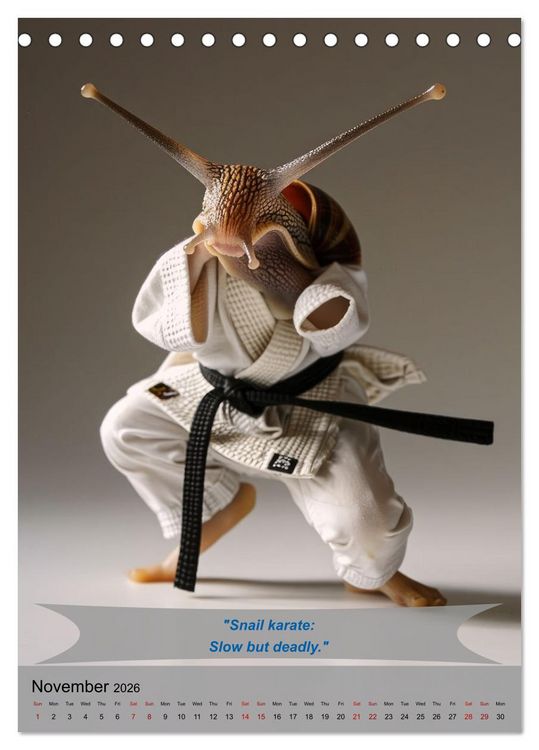 Produktbild: Great fun with animal karate fighters (Desk Calendar 2026 DIN A5 portrait), CALVENDO 12 Month DeskCalendar