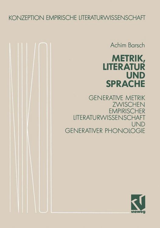 Produktbild: Metrik, Literatur und Sprache