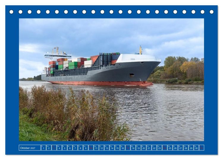 Produktbild: Unterwegs auf dem Nord-Ostsee-Kanal (Tischkalender 2027 DIN A5 quer), CALVENDO Monatskalender