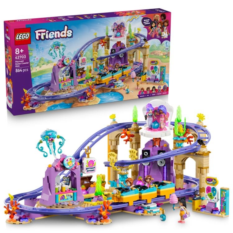 Produktbild: LEGO Friends 42703 Meerjungfrauen-Achterbahn, Bauset f&uuml;r M&auml;dchen und Jungen ab 8 Jahren
