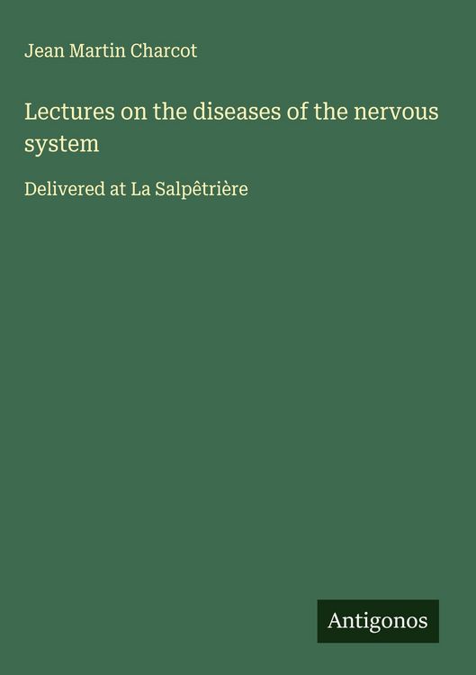 Produktbild: Lectures on the diseases of the nervous system