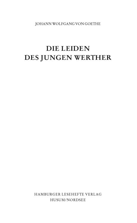 Produktbild: Die Leiden des jungen Werther