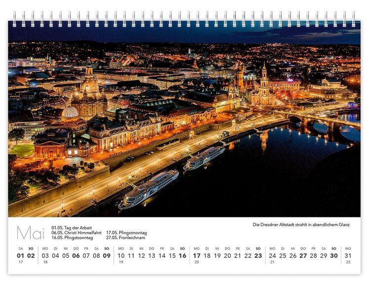 Produktbild: Kalender Sachsen von oben kompakt 2027