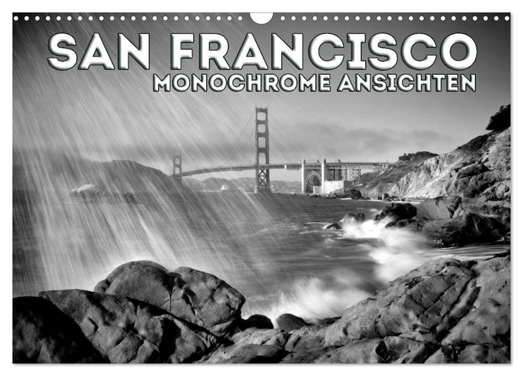 Produktbild: SAN FRANCISCO Monochrome Ansichten (Wandkalender 2026 DIN A3 quer), CALVENDO Monatskalender