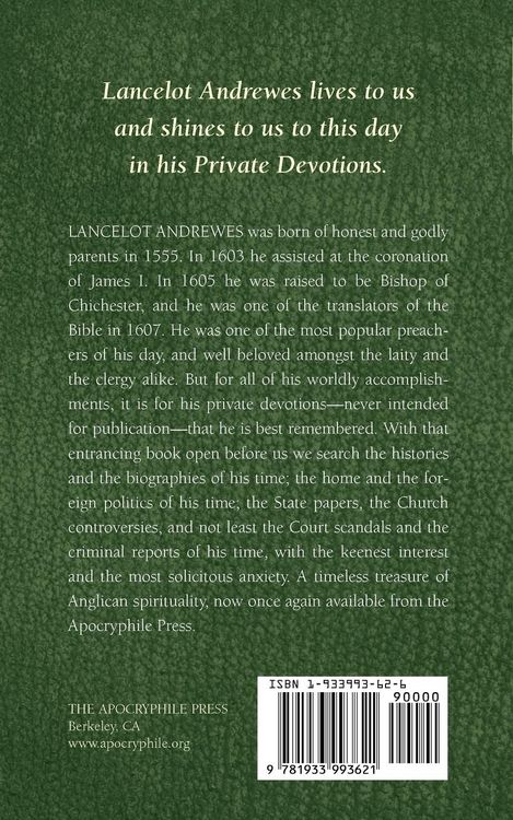 Produktbild: Lancelot Andrewes and His Private Devotions