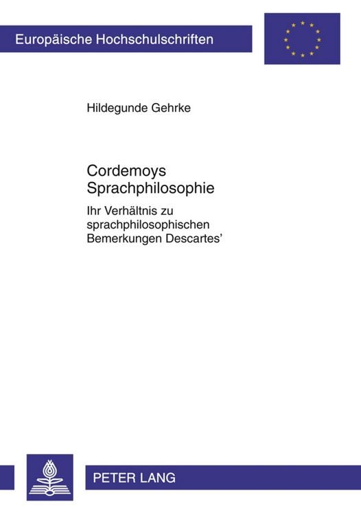 Produktbild: Cordemoys Sprachphilosophie