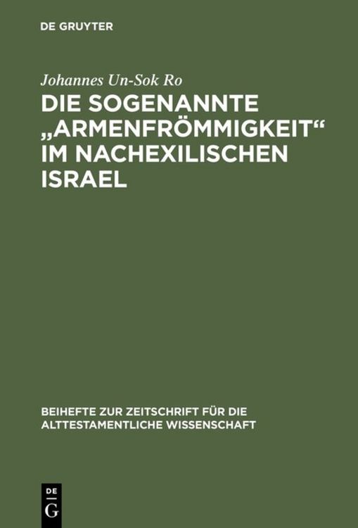 Produktbild: Die sogenannte &bdquo;Armenfr&ouml;mmigkeit&ldquo; im nachexilischen Israel