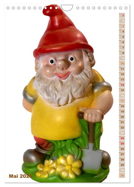 Produktbild: Gartenzwerge: Die rote Zipfelm&uuml;tze im Beet (Wandkalender 2026 DIN A4 hoch), CALVENDO Monatskalender
