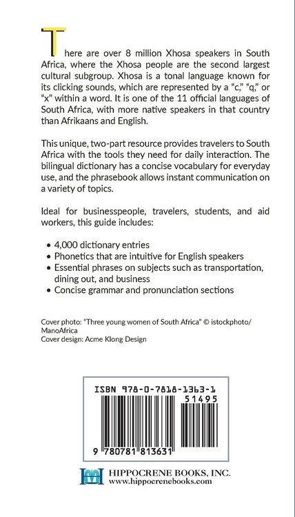 Produktbild: Xhosa-English/ English-Xhosa Dictionary & Phrasebook