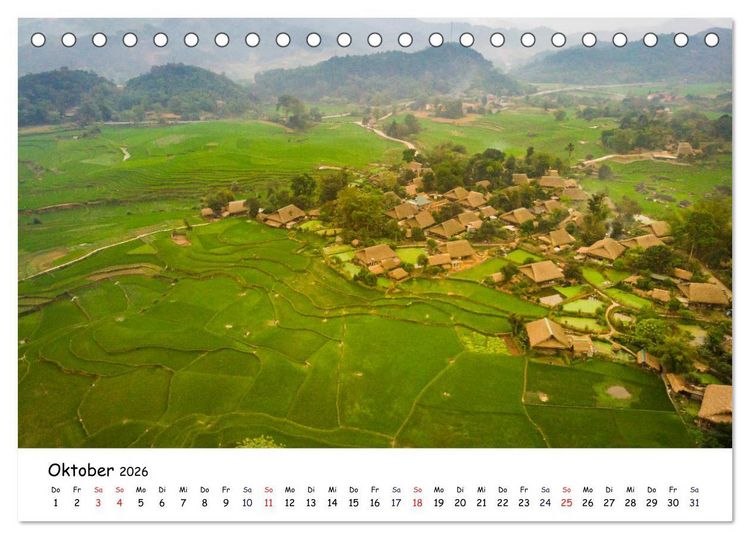 Produktbild: Vietnam aus der Luft (Tischkalender 2026 DIN A5 quer), CALVENDO Monatskalender