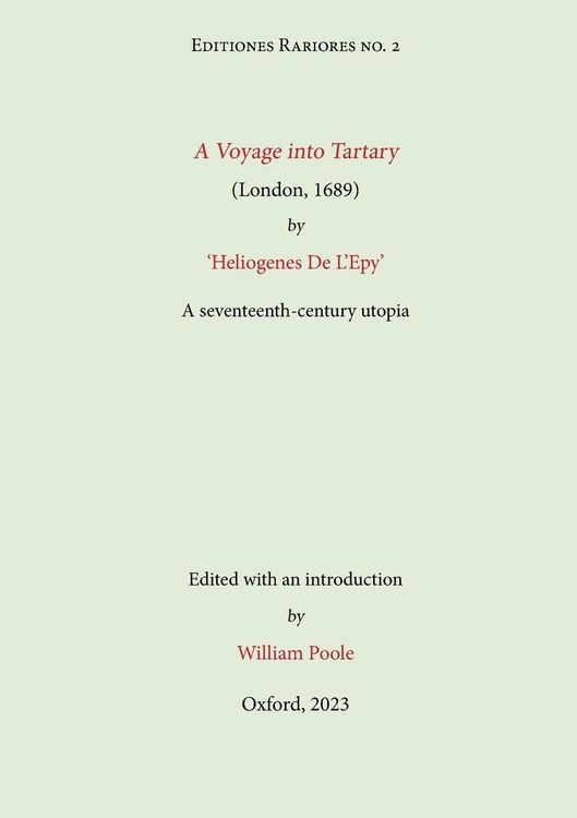Produktbild: A Voyage into Tartary (London, 1689) by Heliogenes De L'Epy