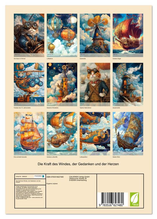 Produktbild: Die Kraft des Windes, der Gedanken und der Herzen (Wandkalender 2026 DIN A4 hoch), CALVENDO Monatskalender