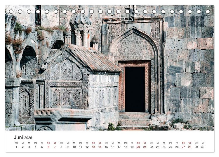 Produktbild: Armenien - Wo die Geschichte ihre Stimme erhebt (Tischkalender 2026 DIN A5 quer), CALVENDO Monatskalender
