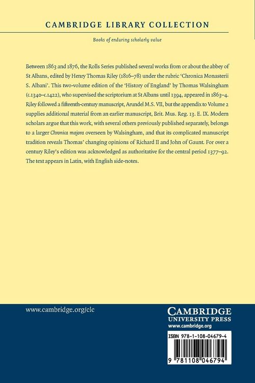 Produktbild: Thomae Walsingham, Quondam Monachi S. Albani Historia Anglicana - Volume 2