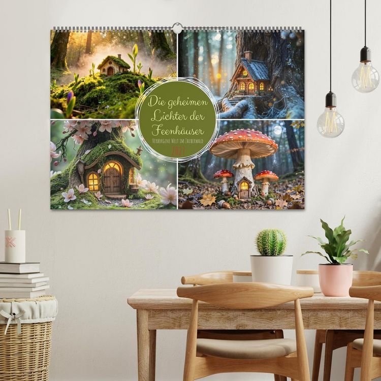 Produktbild: Die geheimen Lichter der Feenh&auml;user - Verborgene Welt im Zauberwald. (Wandkalender 2027 DIN A2 quer), CALVENDO Monatskalender