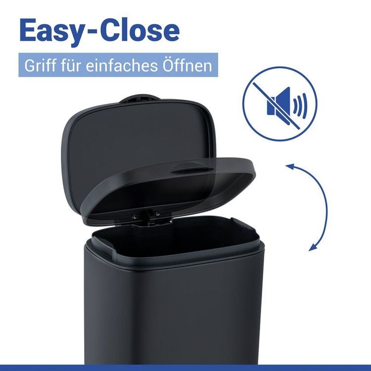 Wand-Kosmetikeimer Mod. Sare Schwarz 3 L, Befestigen ohne Bohren kaufen
