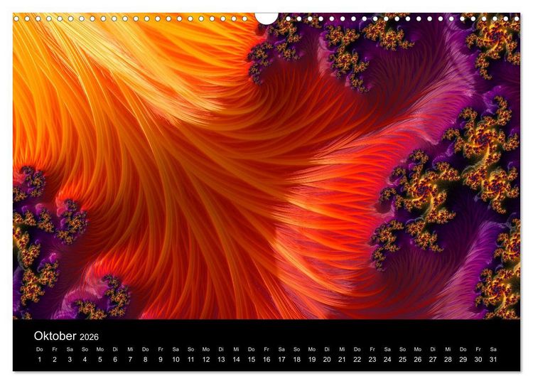 Produktbild: Fraktale - Farben - Formen 2026 (Wandkalender 2026 DIN A3 quer), CALVENDO Monatskalender