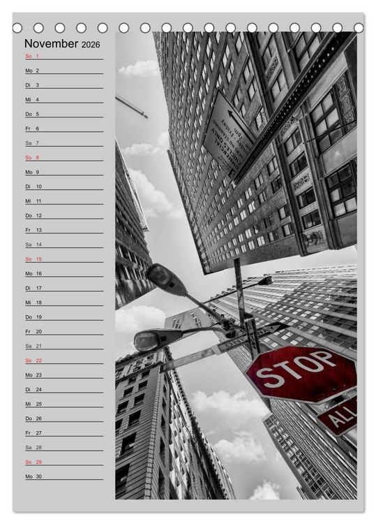 Produktbild: New York Colorkey (Tischkalender 2026 DIN A5 hoch), CALVENDO Monatskalender