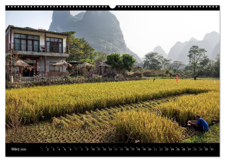Produktbild: CHINA - Zauberberge am Drachenfluss (Wandkalender 2026 DIN A2 quer), CALVENDO Monatskalender