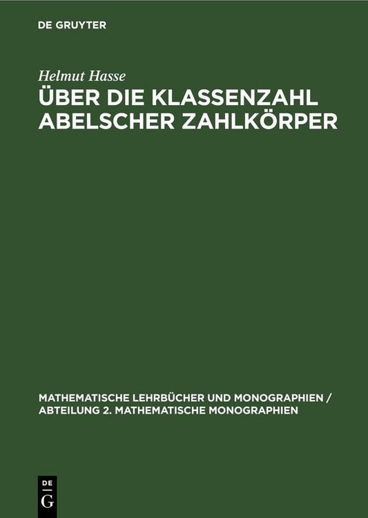 Produktbild: &Uuml;ber die Klassenzahl abelscher Zahlk&ouml;rper