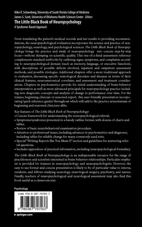 Produktbild: The Little Black Book of Neuropsychology