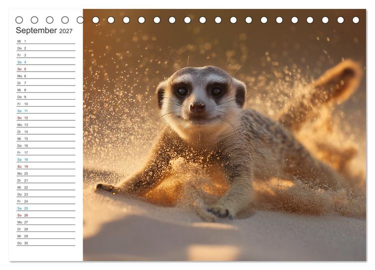 Produktbild: Die Welt der Erdm&auml;nnchen (Tischkalender 2027 DIN A5 quer), CALVENDO Monatskalender