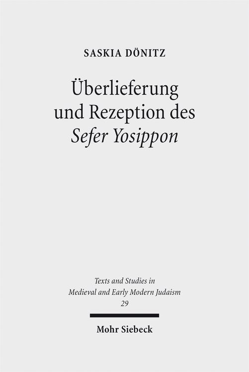 Produktbild: &Uuml;berlieferung und Rezeption des Sefer Yosippon