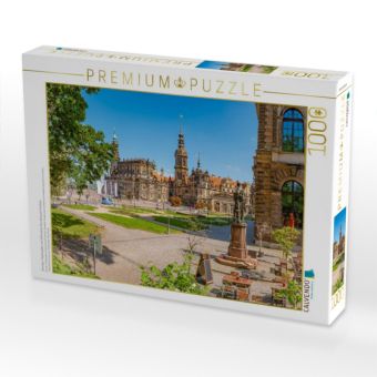 Produktbild: CALVENDO Puzzle Dresden, Theaterplatz und Kathedrale Sanctissimae Trinitatis | 1000 Teile Lege-Gr&ouml;&szlig;e 64x48cm Foto-Puzzle f&uuml;r gl&uuml;ckliche Stunden