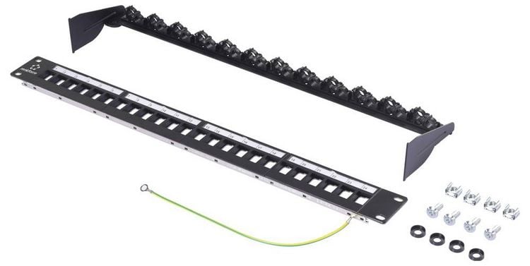Produktbild: Renkforce 24 Port 483mm (19\") 1 HE Schwarz Unbest&uuml;ckt