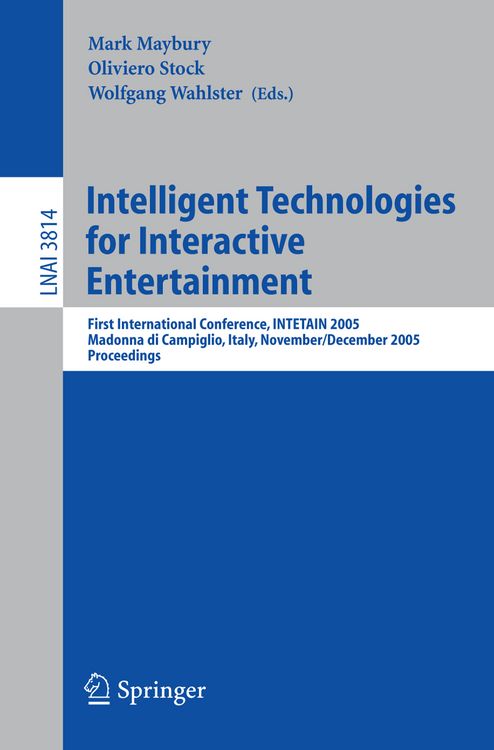 Produktbild: Intelligent Technologies for Interactive Entertainment