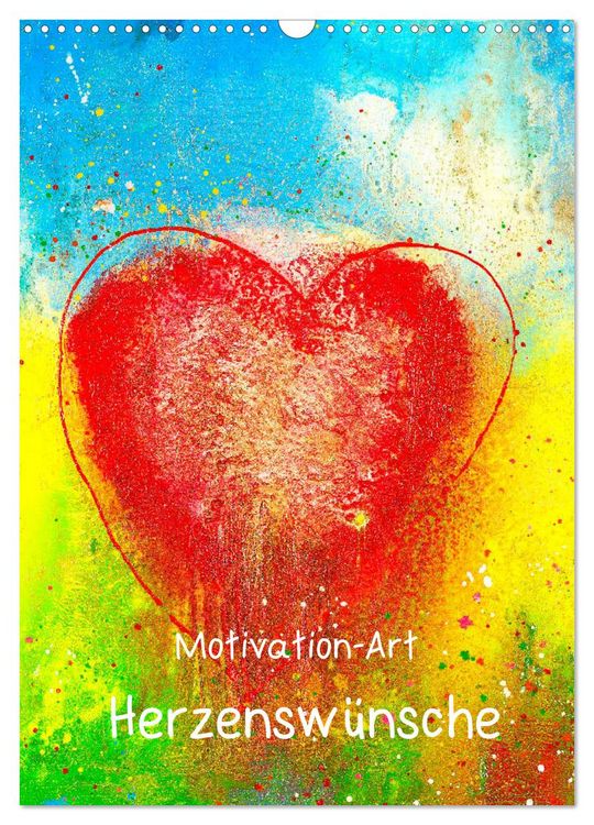 Produktbild: Motivation-Art Herzensw&uuml;nsche (Wandkalender 2026 DIN A3 hoch), CALVENDO Monatskalender