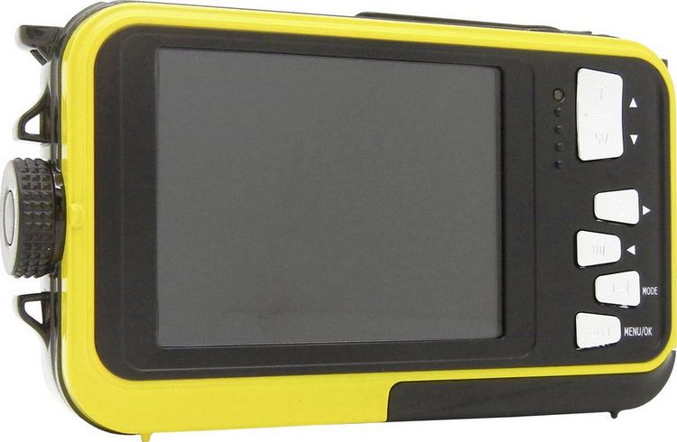 Produktbild: GoXtreme Reef Yellow Digitalkamera 24 Megapixel  Gelb  Full HD Video, Wasserdicht bis 3 m, Unterwasserkamera, Sto&szlig;fest, mit eingebautem Blitz