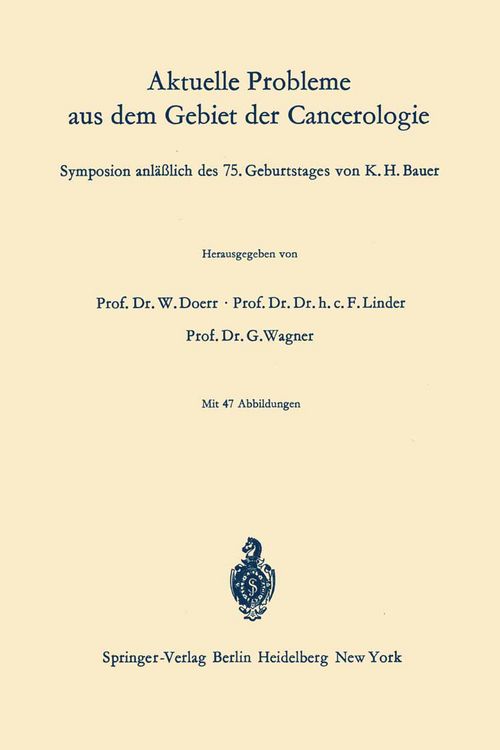 Produktbild: Aktuelle Probleme aus dem Gebiet der Cancerologie