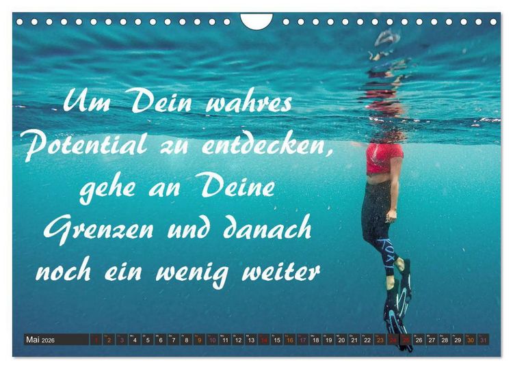 Produktbild: Sport Spruchkalender (Wandkalender 2026 DIN A4 quer), CALVENDO Monatskalender