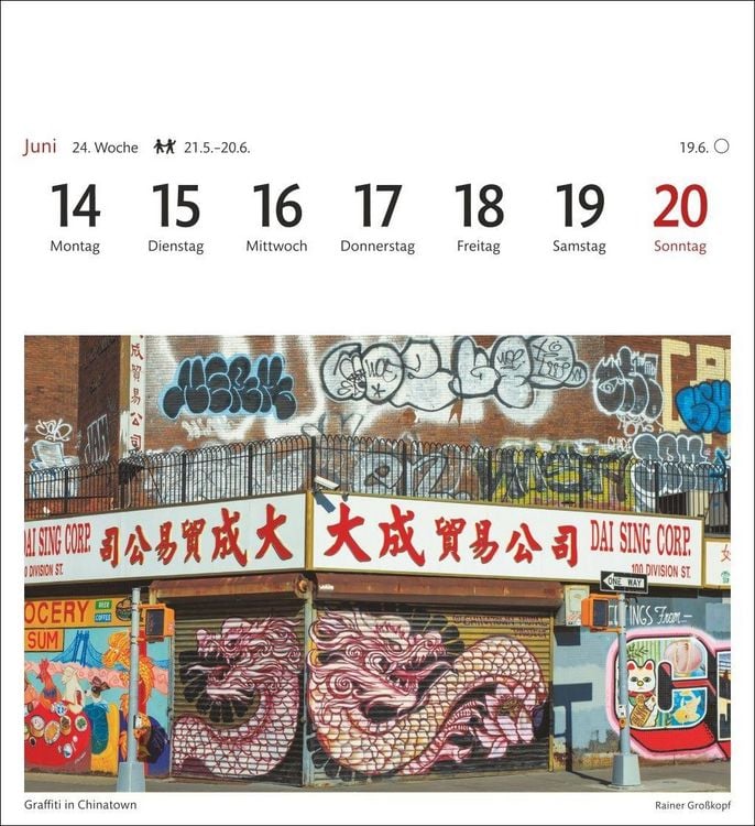 Produktbild: New York Sehnsuchtskalender 2027 - Wochenkalender mit 53 Postkarten