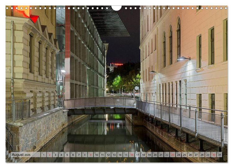 Produktbild: Leipzig - Fotografiert bei Nacht von Michael Allmaier (Wandkalender 2026 DIN A3 quer), CALVENDO Monatskalender