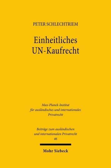 Produktbild: Einheitliches UN-Kaufrecht