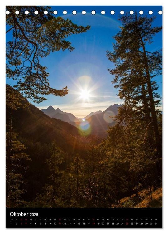 Produktbild: Bergblicke - Mittenwald (Tischkalender 2026 DIN A5 hoch), CALVENDO Monatskalender