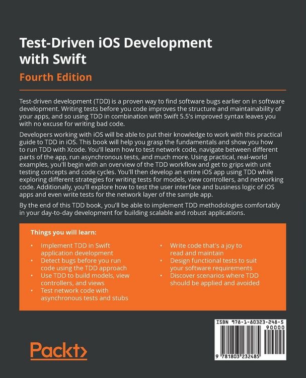 Produktbild: Test-Driven iOS Development with Swift - Fourth Edition