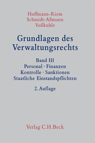 Produktbild: Grundlagen des Verwaltungsrechts Band 3: Personal, Finanzen, Kontrolle, Sanktionen, Staatliche Einstandspflichten