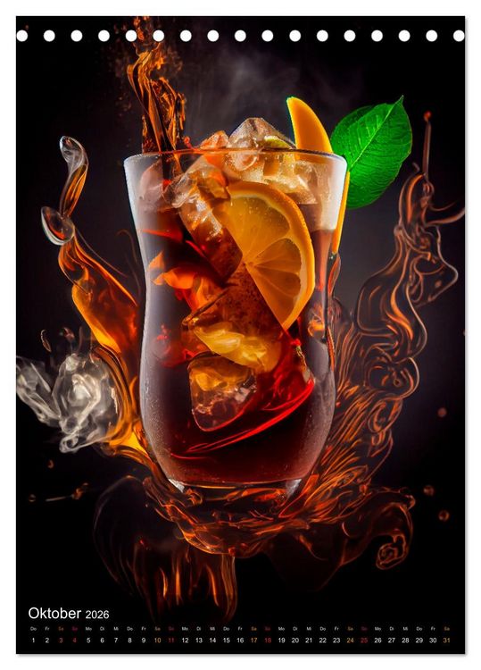 Produktbild: Cocktails - Bew&auml;hrter Genuss neu interpretiert (Tischkalender 2026 DIN A5 hoch), CALVENDO Monatskalender
