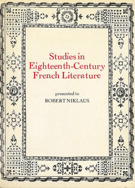 Produktbild: Studies in Eighteenth Century French Literature