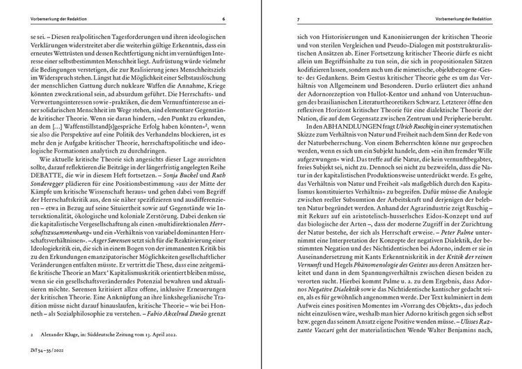 Produktbild: Zeitschrift f&uuml;r kritische Theorie / Zeitschrift f&uuml;r kritische Theorie, Heft 54/55 (2022)